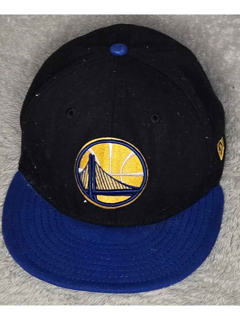 New Era Golden State Warriors 9FIFTY Snapback Hat Black Blue NBA Cap OSFM